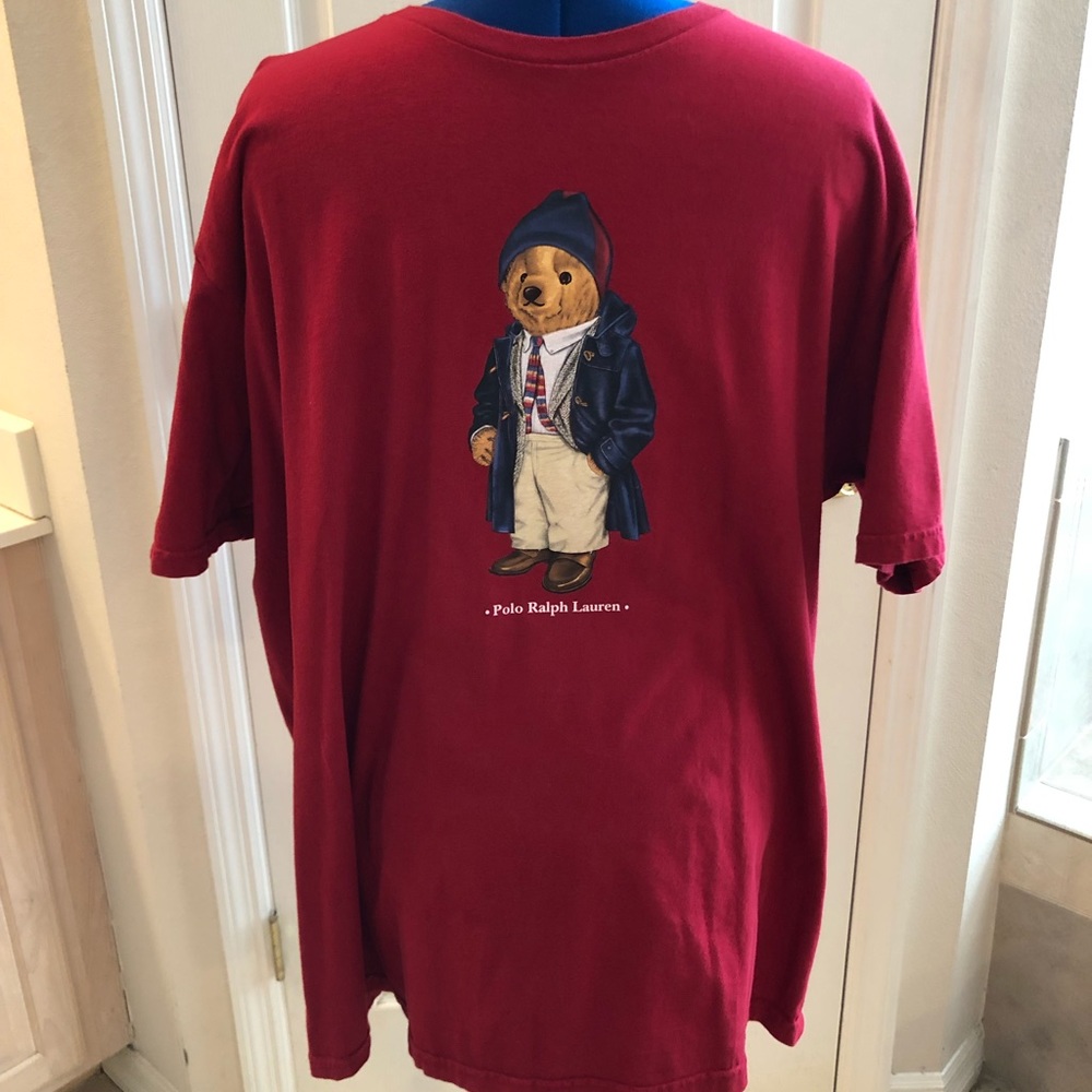 Vintage Polo Ralph Lauren Teddy Bear T-shirt Red
